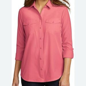 Eddie Bauer Women's Departure Stretch Moisture Wicking Long Sleeve Shirt UPF 50